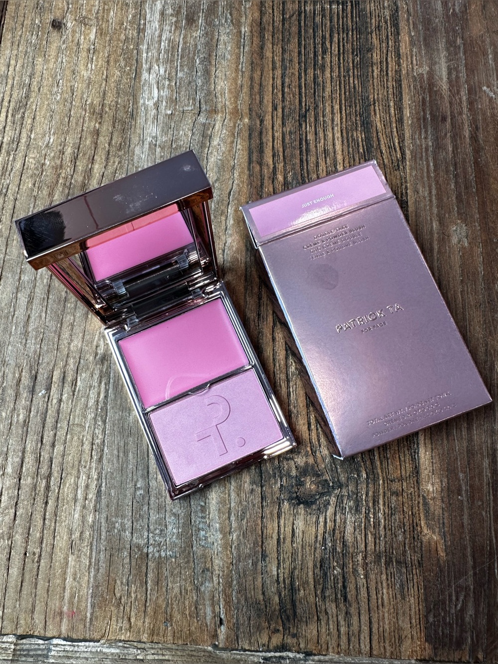 Patrick Ta Pink Dual-Blend Cream & Powder Blush Duo